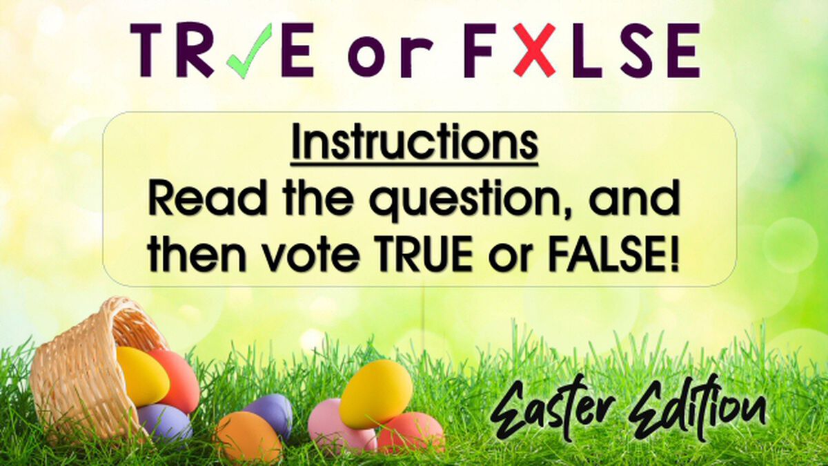 True or False - Easter Edition image number null
